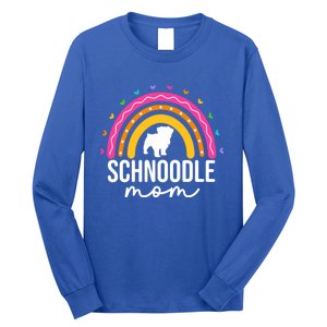 Cute Schnoodle Mom Schnoodle Dog Lover Mom Rainbow Gift Long Sleeve Shirt