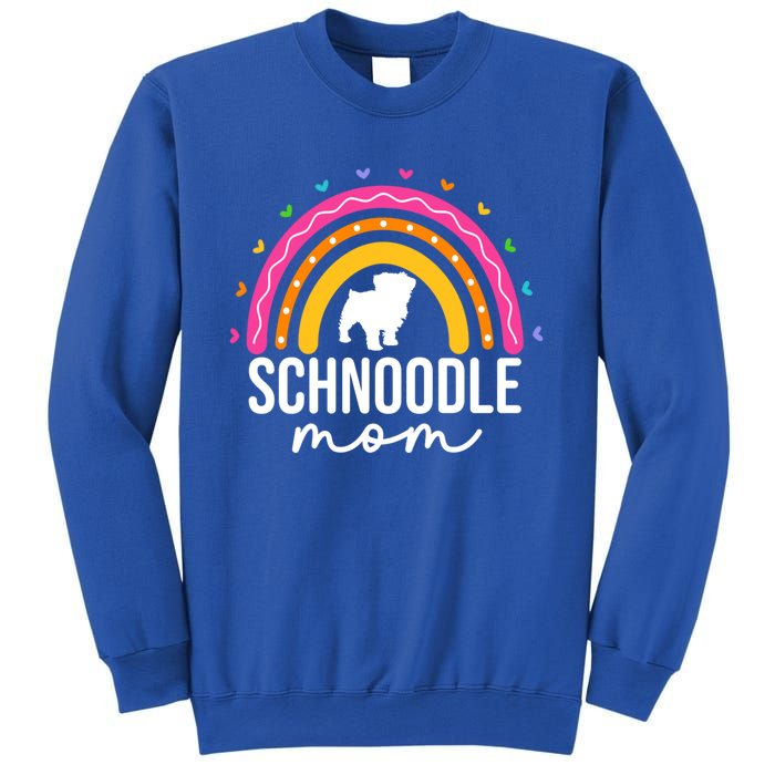 Cute Schnoodle Mom Schnoodle Dog Lover Mom Rainbow Gift Sweatshirt