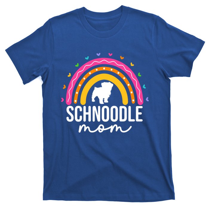 Cute Schnoodle Mom Schnoodle Dog Lover Mom Rainbow Gift T-Shirt