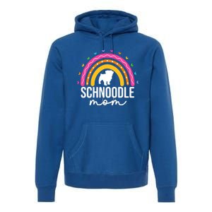 Cute Schnoodle Mom Schnoodle Dog Lover Mom Rainbow Gift Premium Hoodie