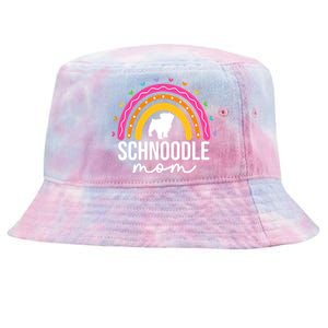 Cute Schnoodle Mom Schnoodle Dog Lover Mom Rainbow Gift Tie-Dyed Bucket Hat