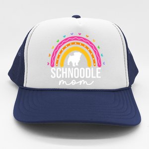 Cute Schnoodle Mom Schnoodle Dog Lover Mom Rainbow Gift Trucker Hat