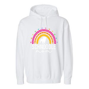 Cute Schnoodle Mom Schnoodle Dog Lover Mom Rainbow Gift Garment-Dyed Fleece Hoodie