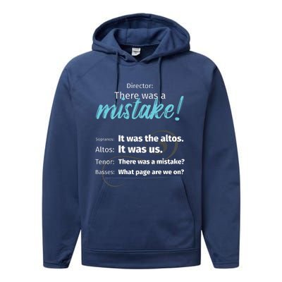 Choir Singing Music There Was A Mistake Performance Fleece Hoodie