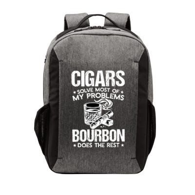 Cigars Solve Most Of My Problems Bourbon Does The Rest Vector Backpack