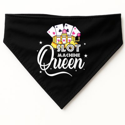 Cute Slot Machine Queen Funny Casino Gambling USA-Made Doggie Bandana