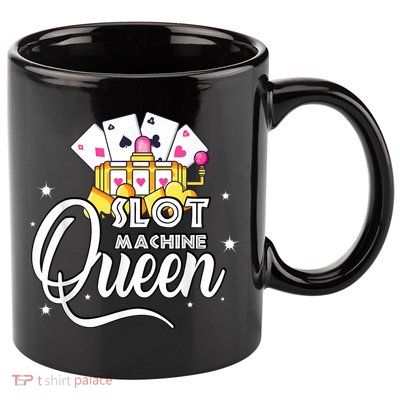 Cute Slot Machine Queen Funny Casino Gambling 11oz C Handle Ceramic Mug