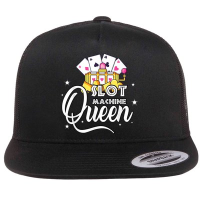 Cute Slot Machine Queen Funny Casino Gambling Flatbill Hat