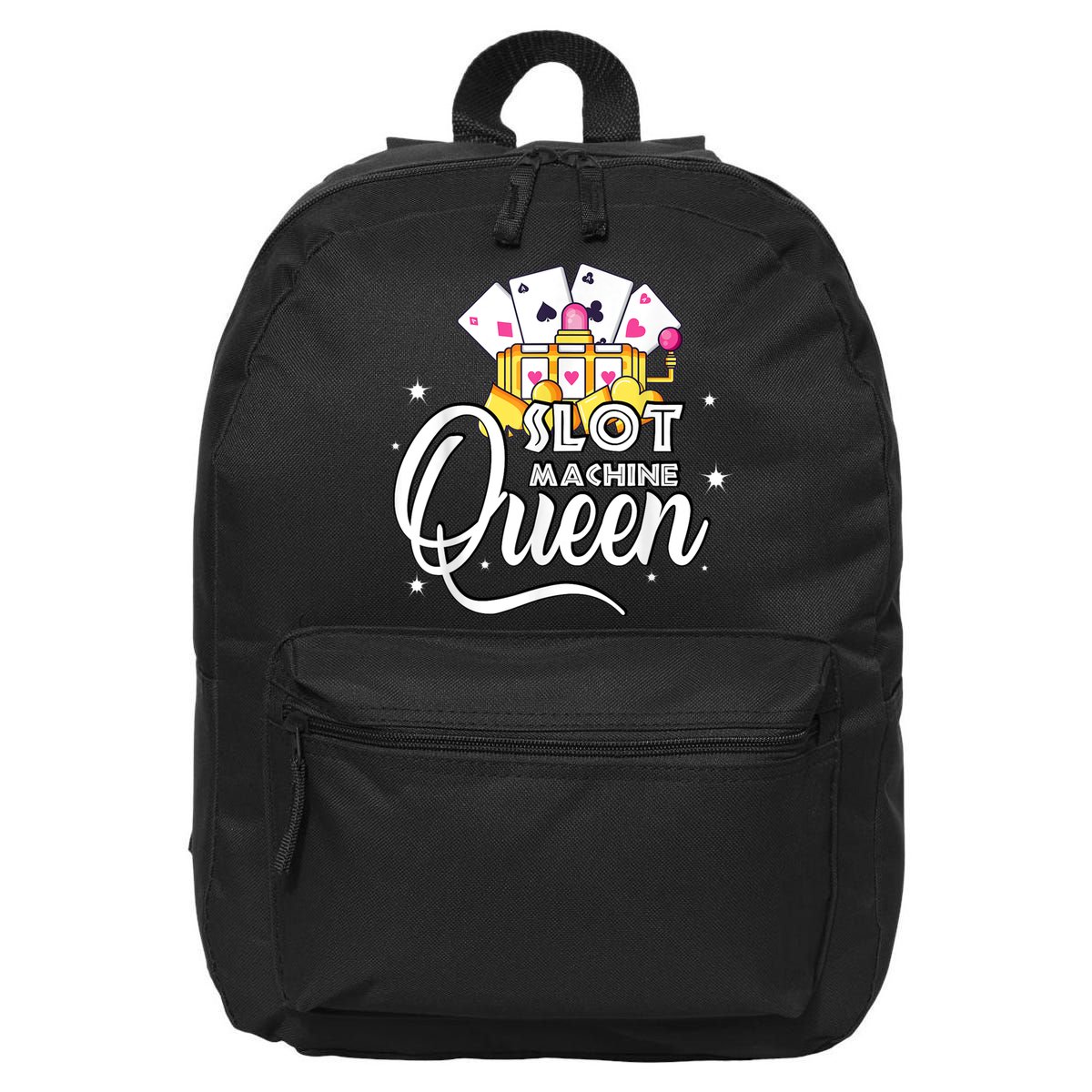 Cute Slot Machine Queen Funny Casino Gambling 16 in Basic Backpack