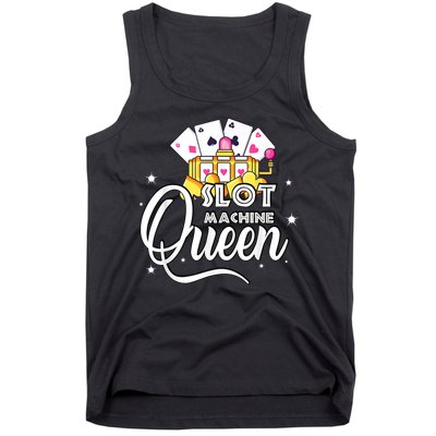 Cute Slot Machine Queen Funny Casino Gambling Tank Top