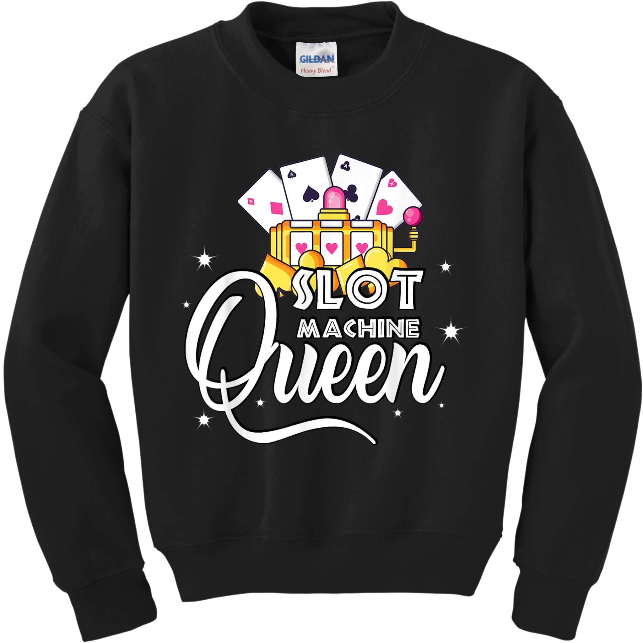Cute Slot Machine Queen Funny Casino Gambling Kids Sweatshirt