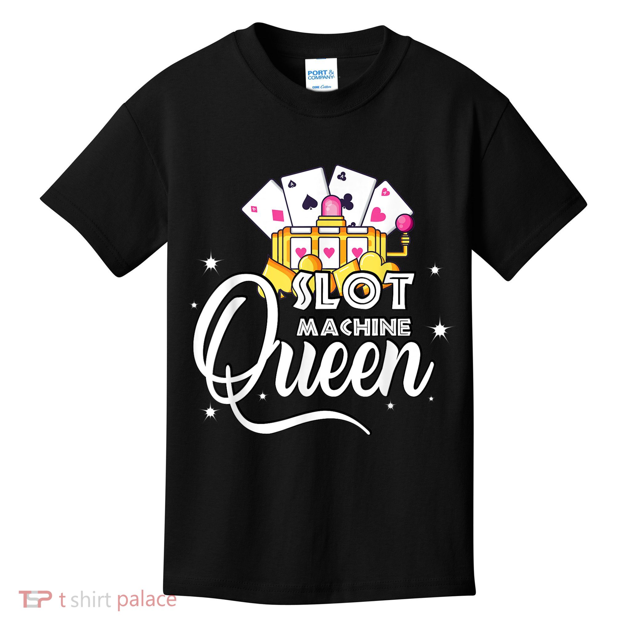 Cute Slot Machine Queen Funny Casino Gambling Kids T-Shirt