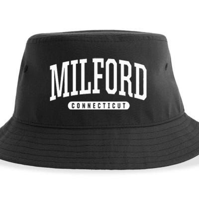 College Style Milford Connecticut Souvenir Gift Sustainable Bucket Hat