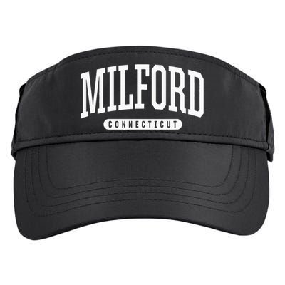 College Style Milford Connecticut Souvenir Gift Adult Drive Performance Visor