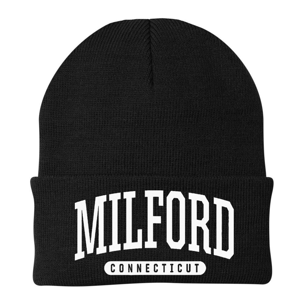 College Style Milford Connecticut Souvenir Gift Beanie