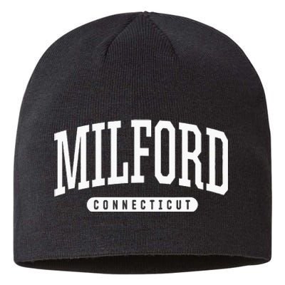 College Style Milford Connecticut Souvenir Gift Sustainable Beanie