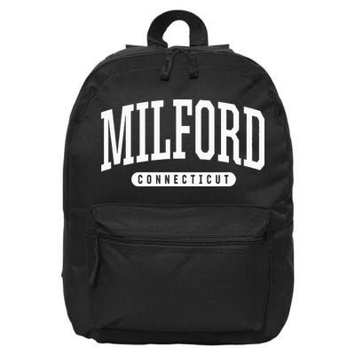 College Style Milford Connecticut Souvenir Gift 16 in Basic Backpack