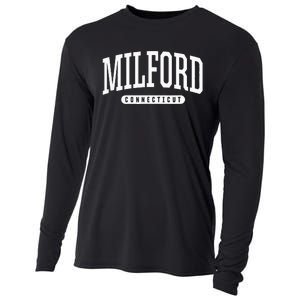 College Style Milford Connecticut Souvenir Gift Cooling Performance Long Sleeve Crew