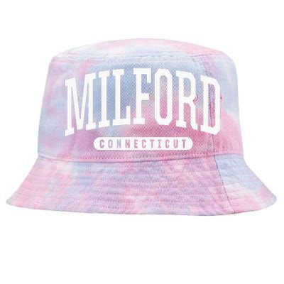 College Style Milford Connecticut Souvenir Gift Tie-Dyed Bucket Hat