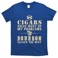 Cigars Solve Most Of My Problems Bourbon Does The Rest T-Shirt