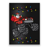 Christmas Santa Monster Truck Xmas Poster