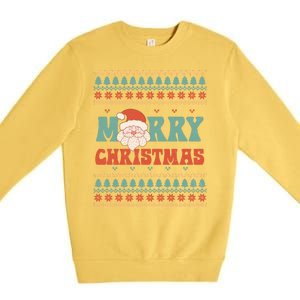 Cute Santa Merry Christmas Premium Crewneck Sweatshirt