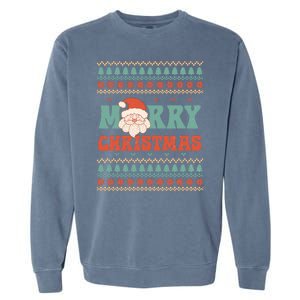 Cute Santa Merry Christmas Garment-Dyed Sweatshirt