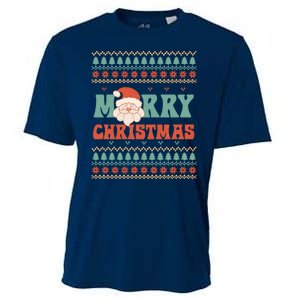 Cute Santa Merry Christmas Cooling Performance Crew T-Shirt