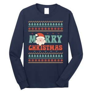 Cute Santa Merry Christmas Long Sleeve Shirt