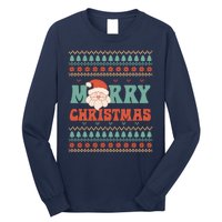 Cute Santa Merry Christmas Long Sleeve Shirt