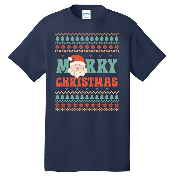 Cute Santa Merry Christmas Tall T-Shirt