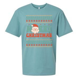 Cute Santa Merry Christmas Sueded Cloud Jersey T-Shirt