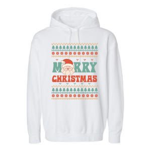 Cute Santa Merry Christmas Garment-Dyed Fleece Hoodie