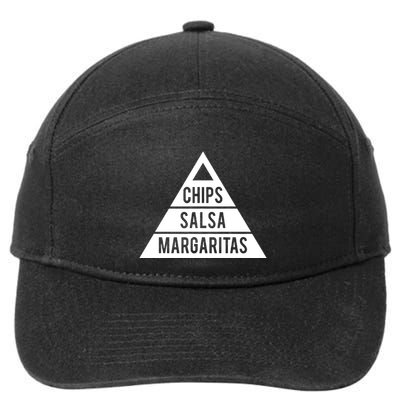 Chips Salsa Margaritas 7-Panel Snapback Hat