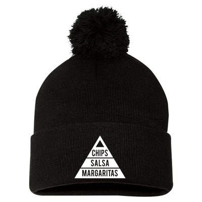 Chips Salsa Margaritas Pom Pom 12in Knit Beanie