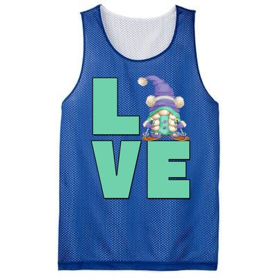 Cute Ski Mom Gnome Graphic And I Love Skiing Great Gift Mesh Reversible Basketball Jersey Tank