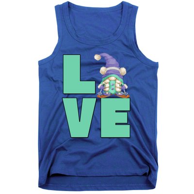 Cute Ski Mom Gnome Graphic And I Love Skiing Great Gift Tank Top