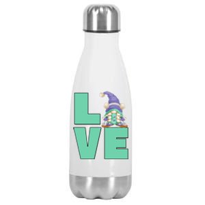 Cute Ski Mom Gnome Graphic And I Love Skiing Great Gift Stainless Steel Insulated Water Bottle