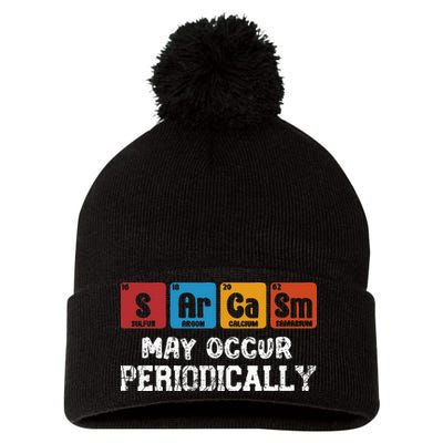 Chemistry Sarcasm May Occur Periodically Periodic Table Pom Pom 12in Knit Beanie