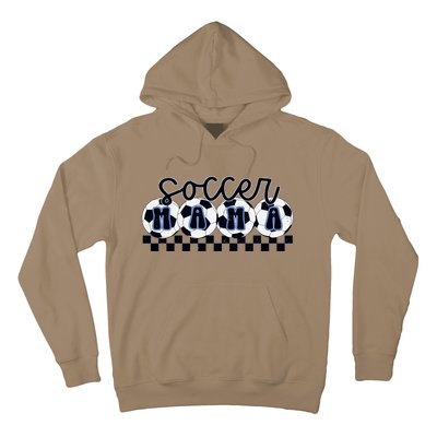 Checkered Soccer Mama Game Day Hoodie