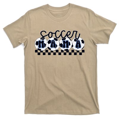 Checkered Soccer Mama Game Day T-Shirt