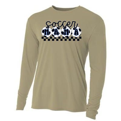 Checkered Soccer Mama Game Day Cooling Performance Long Sleeve Crew