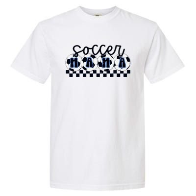 Checkered Soccer Mama Game Day Garment-Dyed Heavyweight T-Shirt