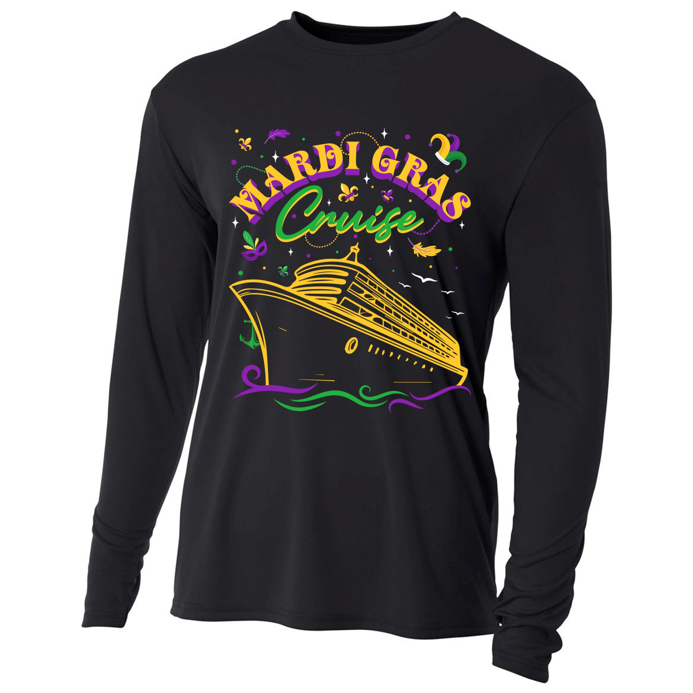Cruise Ship Mardi Gras Ship Vacation Family Trip Gift Cooling Performance Long Sleeve Crew