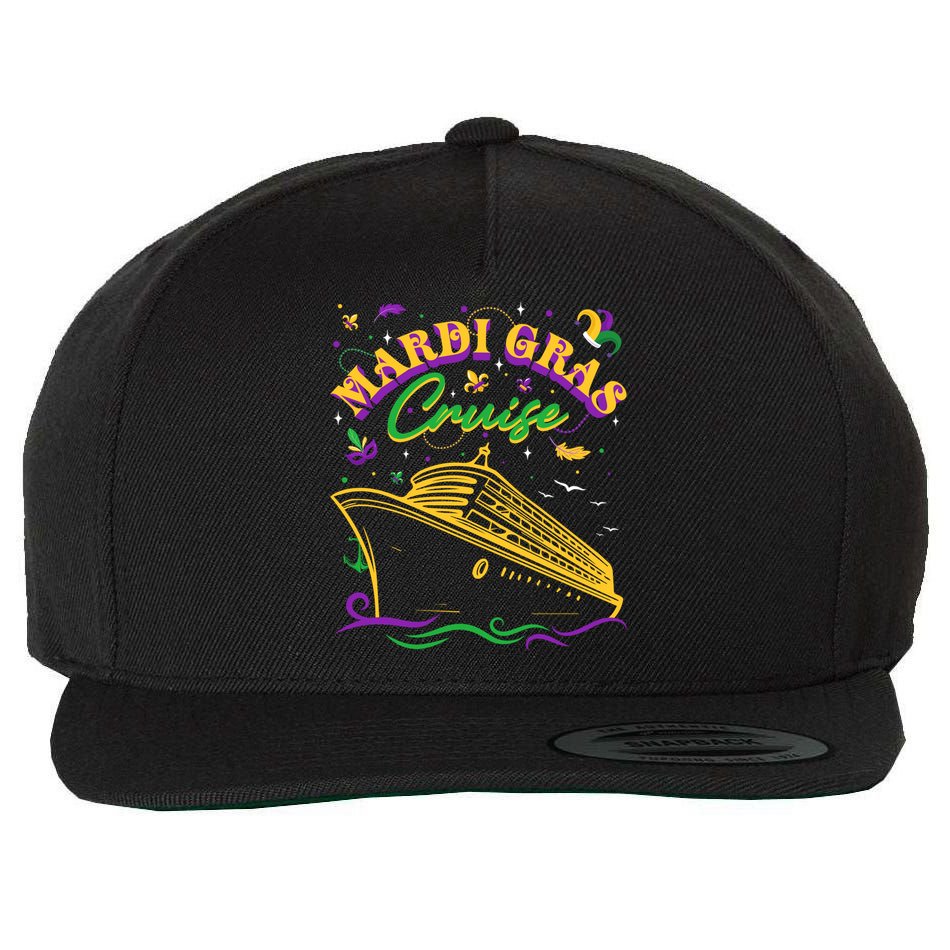 Cruise Ship Mardi Gras Ship Vacation Family Trip Gift Wool Snapback Cap