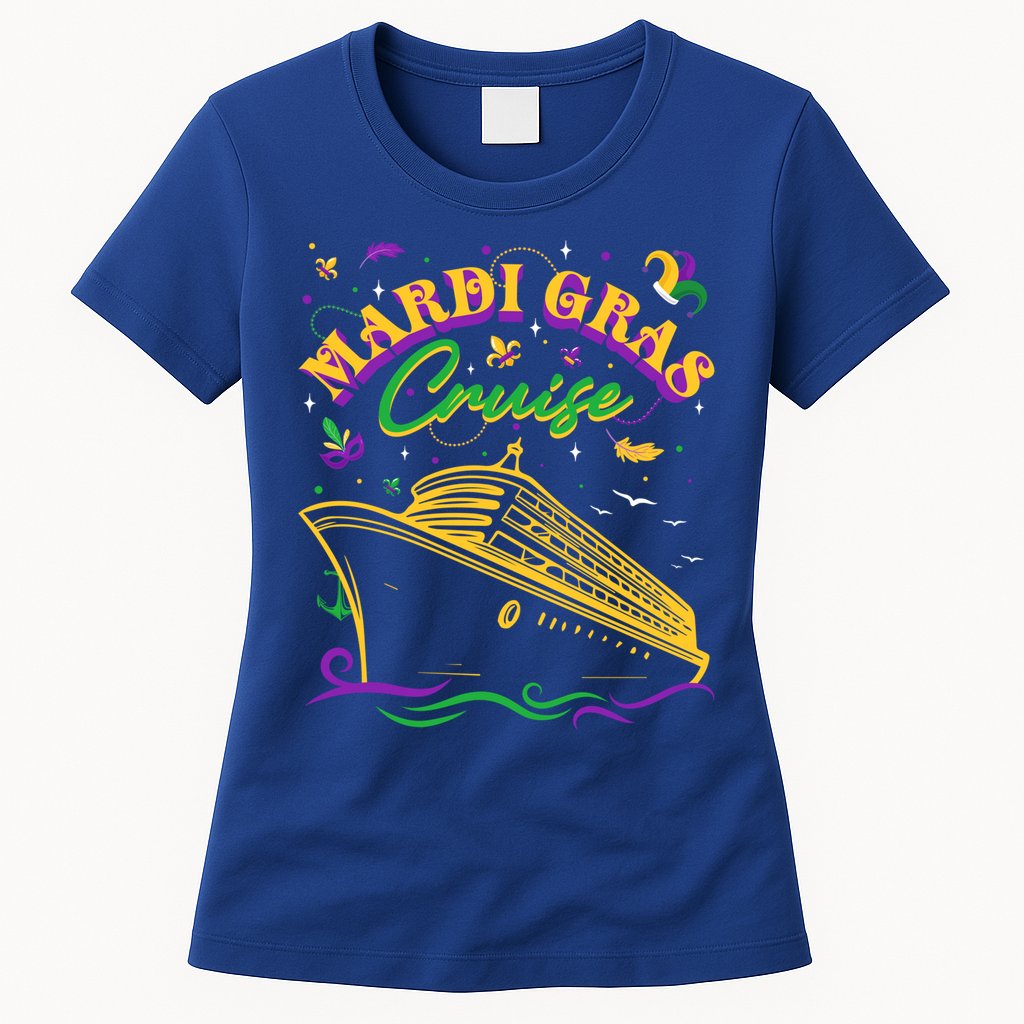 Cruise Ship Mardi Gras Ship Vacation Family Trip Gift Womens T-Shirt