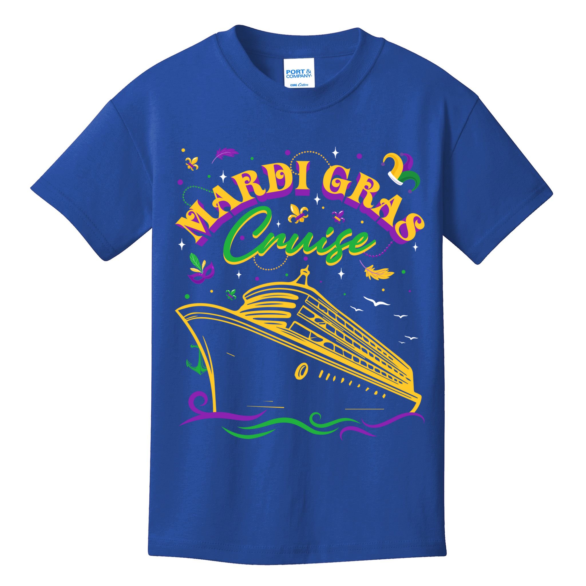 Cruise Ship Mardi Gras Ship Vacation Family Trip Gift Kids T-Shirt
