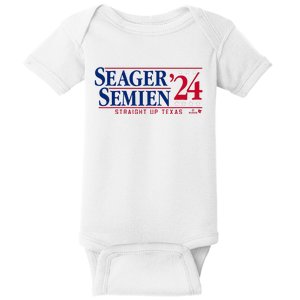 Corey Seager & Marcus Semien 24 Texas Baseball Baby Bodysuit