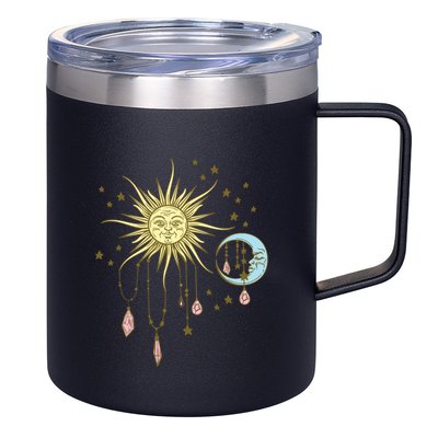 Celestial Sun Moon W Stars 90S Witch Whimsigoth Aesthetic Funny Gift 12oz Stainless Steel Coffee Mug