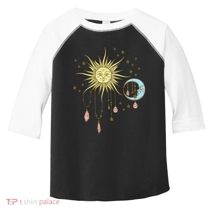 Celestial Sun Moon W Stars 90S Witch Whimsigoth Aesthetic Funny Gift Toddler Fine Jersey T-Shirt